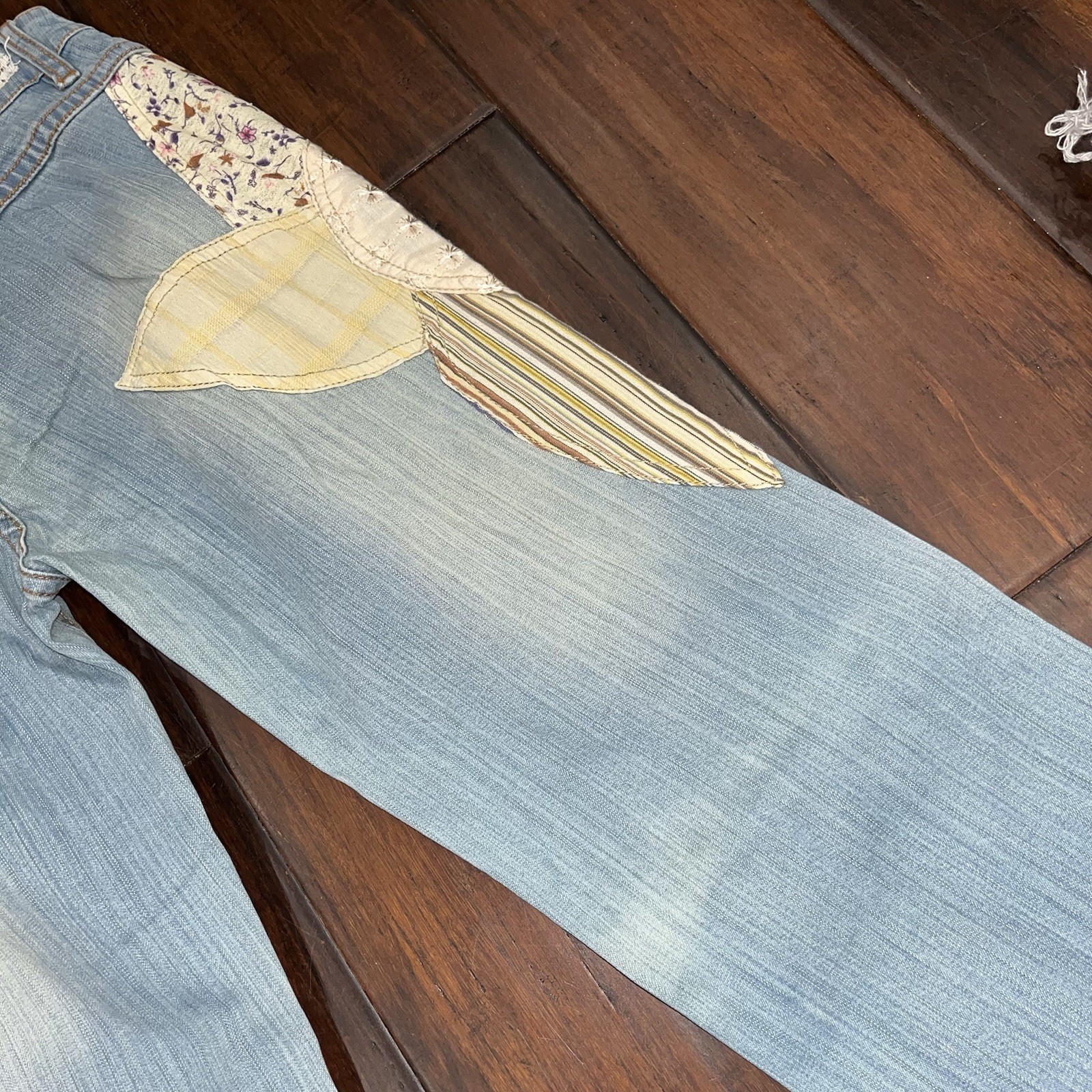 Buffalo David Bitton Y2K Flared Patchwork Floral … - image 14