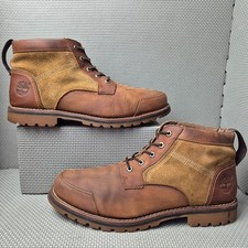 Timberland Larchmont Boots Men UK 11 Rugged Brown Premium Leather Waterproof