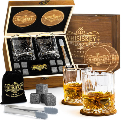 - Whiskyglas Set - Whisky Geschenksets für Männer - Whiskyglas Geschenke für Männer - R