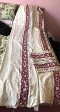 Pair Of Lined Curtains 84" Long And 54" Wide With Matching Tie Backs