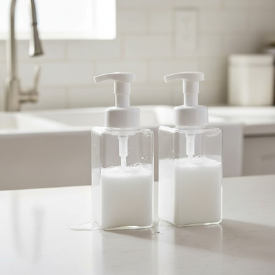 #ad Stylish Refillable Foam Soap Dispenser Set 15 Oz Waterproof Labels Included $12.99