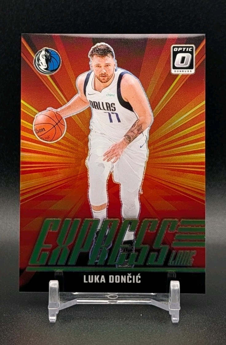2024-25 Optic Express Lane #6 Luka Doncic /199 Lime Green Prizm Mavericks