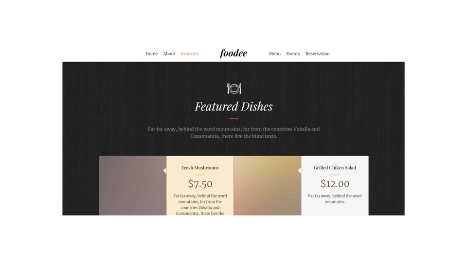 Website Template fully HTML5 code, complete (Foodee) - Image 4 of 4