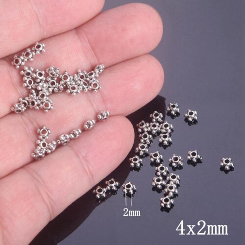 50pcs Tibetan Silver Color Metal Alloy Loose Spacer Beads Lot For Jewelry Making - Bild 4 von 59