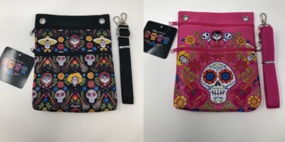 2PC Disney COCO Cross Body Shoulder Bag Licensed Authentic Pink/Black