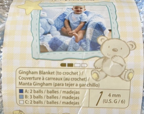 Bernat BABY COORDINATES Ombre Yarn DOVE BOY #49129 Blue Gray White - Picture 6 of 10