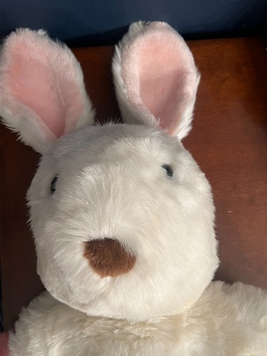 Floppy Friends White Bunny Rabbit Mervyn's Vintage Plush Large 26” Korea - Picture 12 of 12