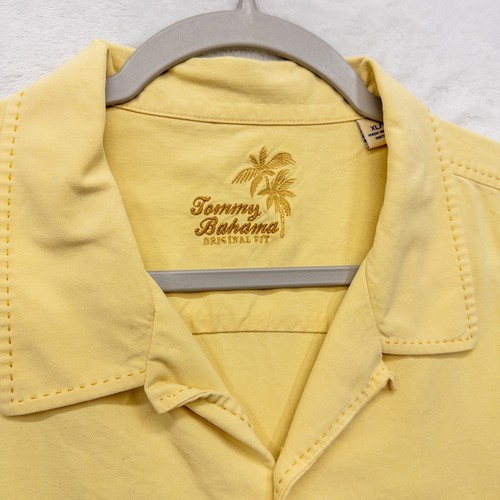 Camisa Tommy Bahama 100% Sill Ajuste Original Abotonada Talla XL Amarilla - Imagen 2 de 4
