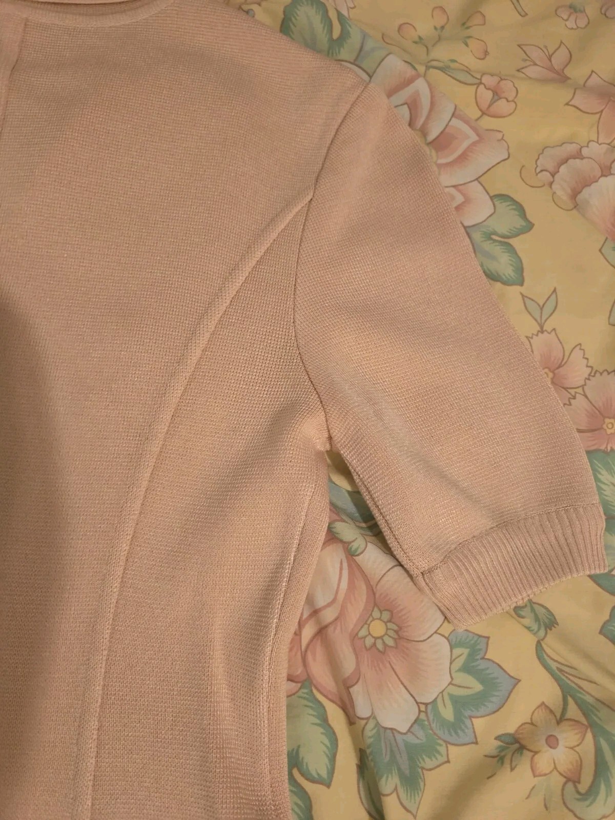 angelo tarlazzi Paris Cardigan Duster Small Soft Peach Color Vintage Dry Clean