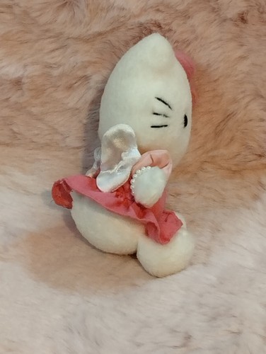 Vintage Hello Kitty Pink Angel 4" Mini Plush Doll Pre-owned No Tag VG Cond. - Picture 5 of 8