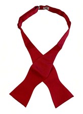 Men's Self Tie Red Bow Tie Adjustable Length Formal Prom Wedding