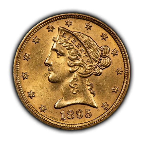 1895 G$5 Liberty Head Gold Half Eagle - Strong Luster - UNC - SKU-G5063