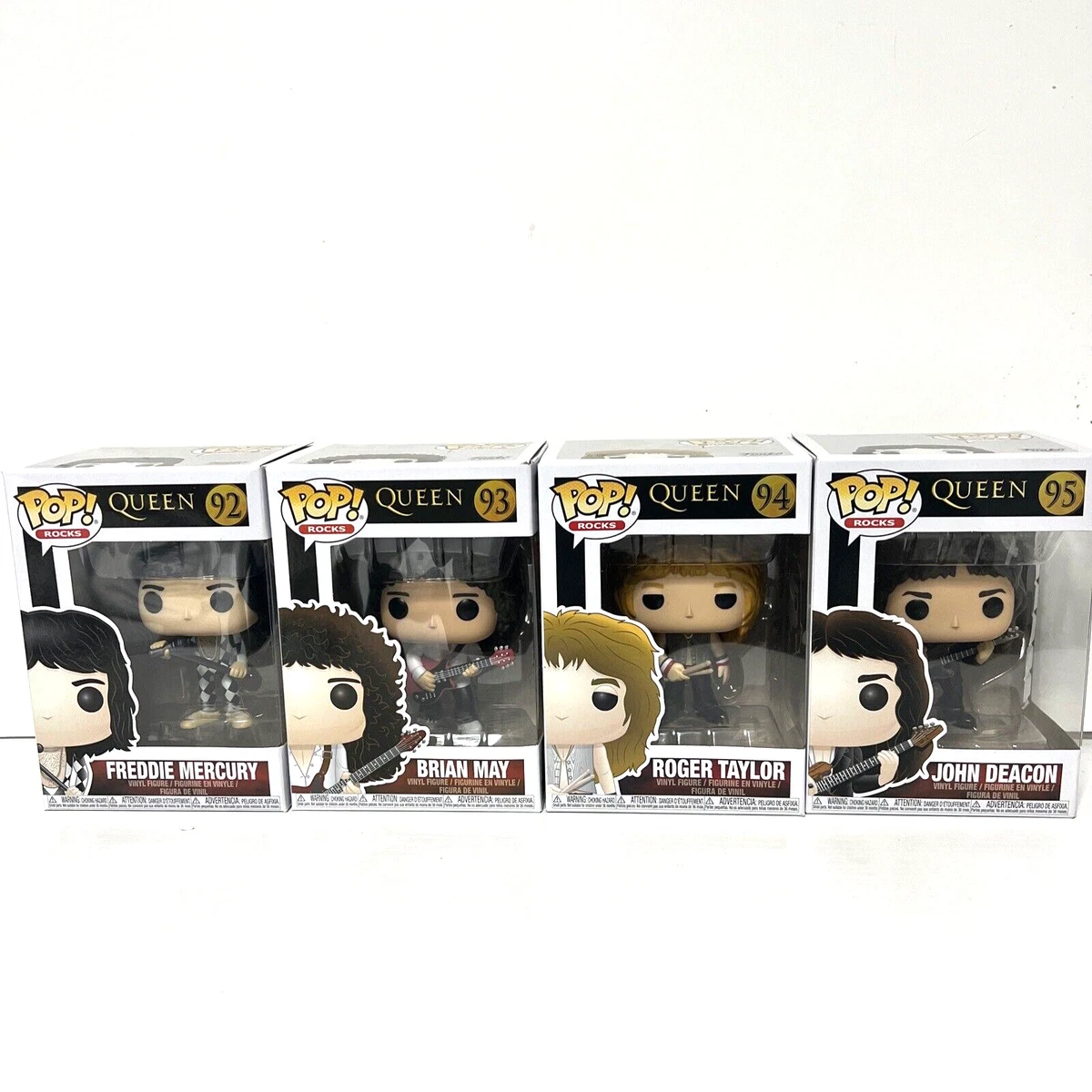 Queen Funko Pop Lot Freddie Mercury Brian May John Deacon Roger Taylor