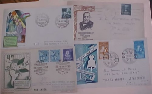 SPAIN FDC #988,1038,1065 cat.$50.00 CACHET ADDRESSED 1951-1955