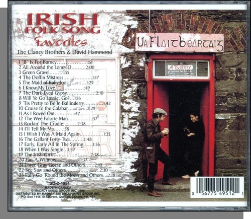 The Clancy Brothers & David Hammond - Irish Folk Song Favorites - New 23 Song CD - Picture 2 of 2