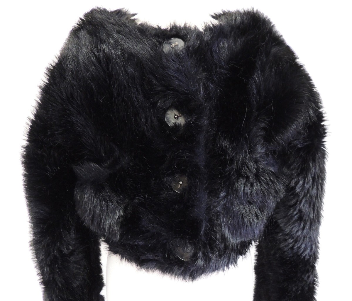 VIVIENNE WESTWOOD 1992/ 93 Always on camera Black faux fur short