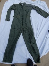 US MILITARY ISSUE SAGE GREEN PILOTS FLIGHT SUIT, COVERALLS CWU-27/P, 42Long