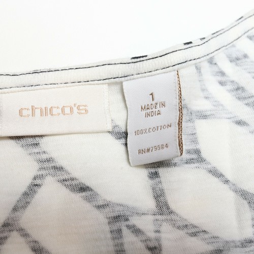 Chico's Women's Black Embroidered Blouse Top - Size Medium - Picture 6 of 7