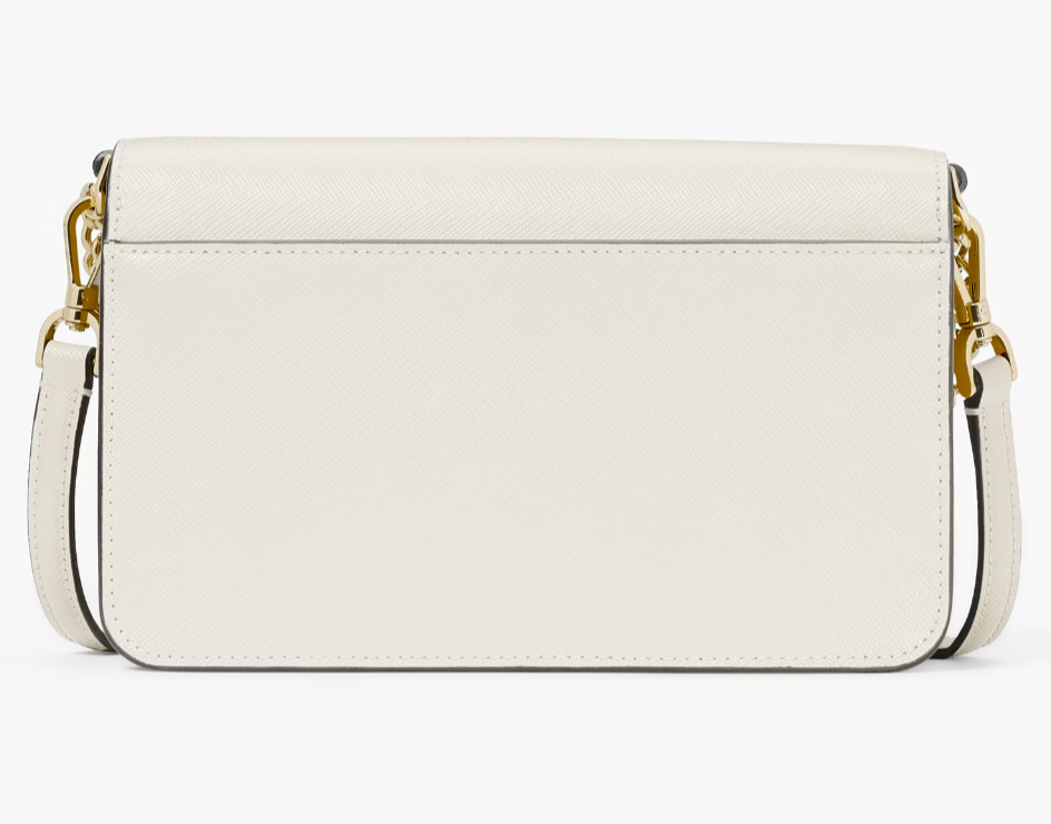 Kate Spade Madison Flap Crossbody Bag White Leather Chain