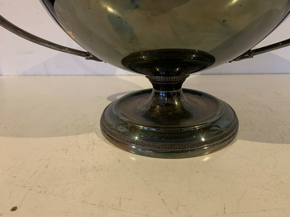 Légumier Ancien En Métal Argenté – 1745 – à Astiquer (Ø Intérieur 19 Cm)
