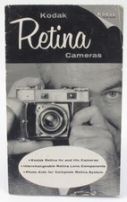 Vtg Original Kodak Retina IIC IIIC Cameras Fold-Out Sales Brochure