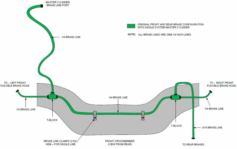 1960-66 Chevy C10 Apache GMC Truck Front Disc Brake Conversion Hardline Line Kit - Image 3 of 4