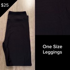 LuLaRoe BRAND NEW Leggings Solid BLACK Rare One Size