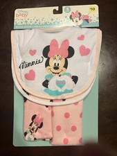 Minnie Mouse 2 Bibs  2 Burp Clothes