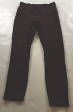 Athleta Burgundy Capri Leggings Stash Pockets M