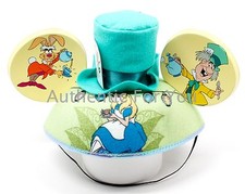Disney Parks Alice in Wonderland Mad Hatter Tea Party Felt Mickey Ear Hat Cap
