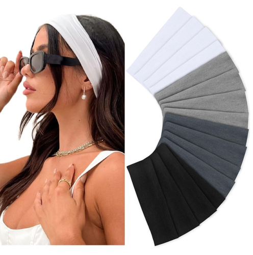 Headbands Women 16 Pack Elastic Hair Bands for Women' Hair Non Slip Soft Cloth - Picture 8 of 12