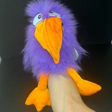 Kolden Toys Purple Toko Bird Hand Puppet Squeaks Squawking Hairy Rare Color