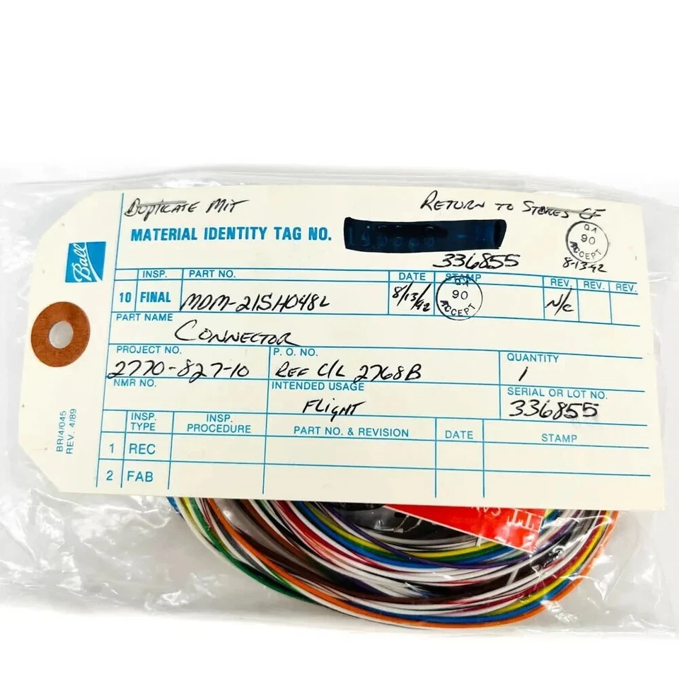 ITT Cannon 9118-218 MDM-21SH048 Female Micro D-Sub Connector w/ Wire Harness - Image 2 of 4