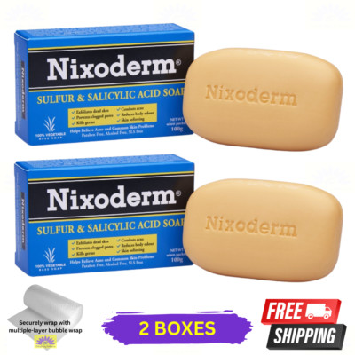 2 X Nixoderm Schwefel & Salizylsäure Seife 100g für Akne & Gemeinsame Haut