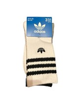 adidas Originals Crew Sock Boys Size Large 5Y-7Y