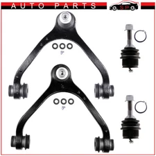 4pcs Fits 2003-2011 Lincoln Town Car Front Upper Control Arms Lower Ball Joints