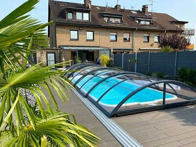 Gfk Schwimmbecken mit Überdachung, 600x300x150 Pool Poolhalle Einbaubecken TÜV - Bild 1 von 4