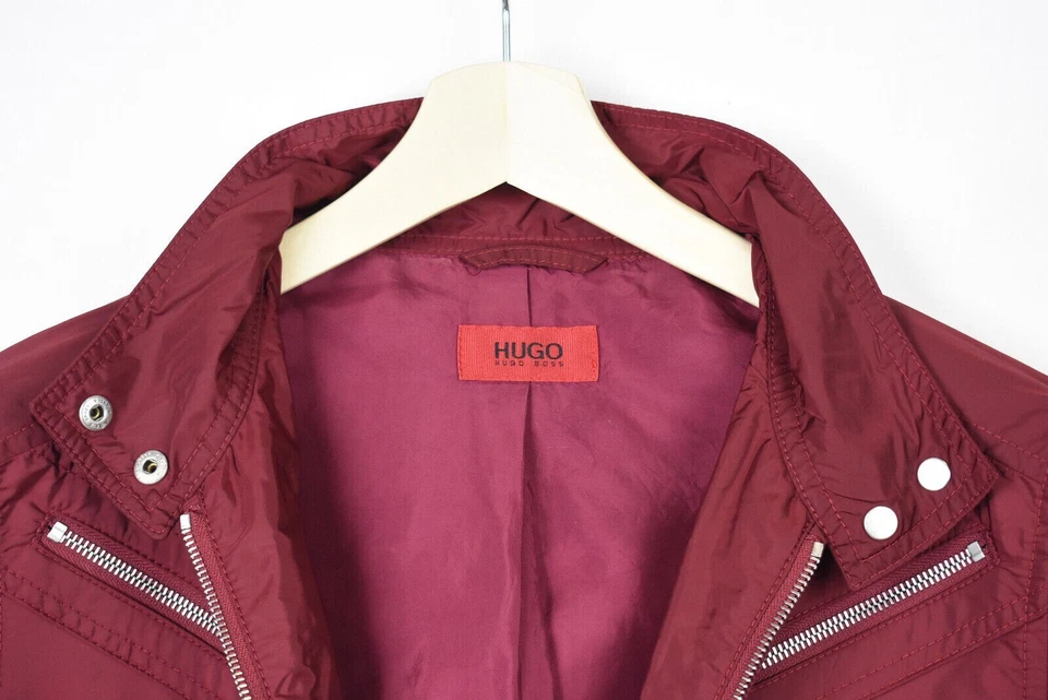 Hugo Boss Red Label Chaqueta Mujer Pequeño Ligero Corto Burdeos - Imagen 4 de 4