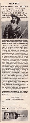 William F. ''Buffalo Bill'' Cody Newspaper ad clipping - McCormick Bourbon Whiskey