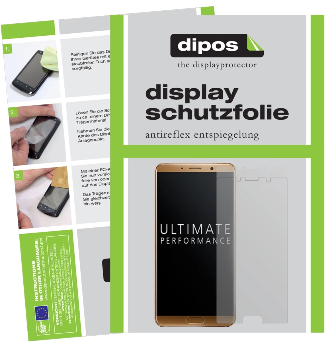 Dipos 6x Pellicola Protettiva Crystalclear Per Huawei Mate 10 Lite - Schermo Convesso, Taglio Laser, Made In Germany - Antigraffio, Anti Impronta, Applicazione Senza Bolle