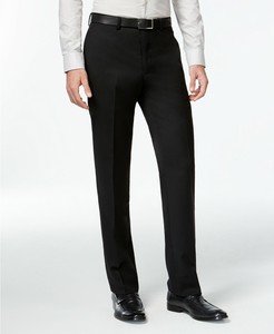 black slim suit pants
