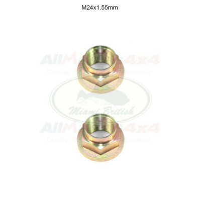 LAND ROVER HUB HEX NUT SET x2 RANGE SPORT LR2 LR3 LR4 RFD500020 AM4x4 ...