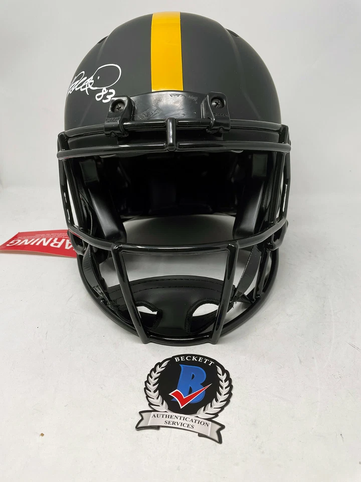 Casco de tamaño completo HEATH MILLER Pittsburgh Steelers FIRMADO Eclipse Pro certificado de autenticidad BAS Foto 4 de 4