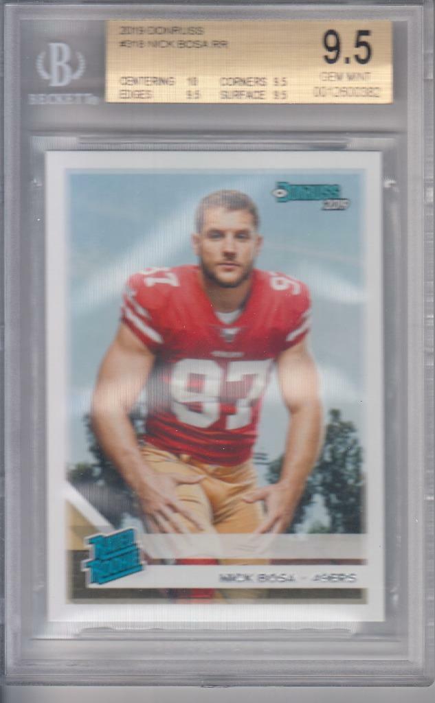 2019 Donruss #318 Nick Bosa RR RC Rookie BGS 9.5 49ers 0382