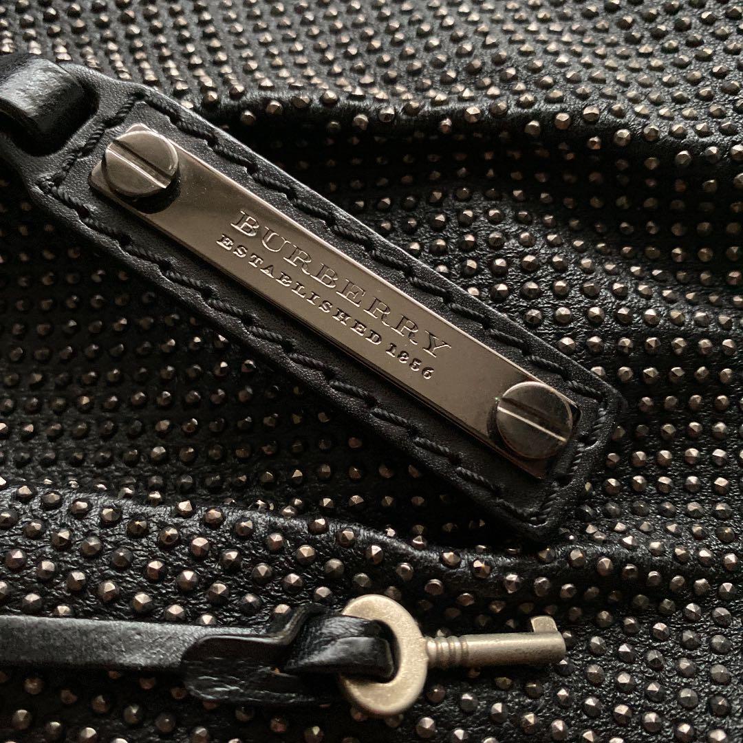 即購入OK バーバリープローサム クラッチバッグ ウィンターストーム Burberry Prorsum Winter Storm Black Leather Top Handle Bag