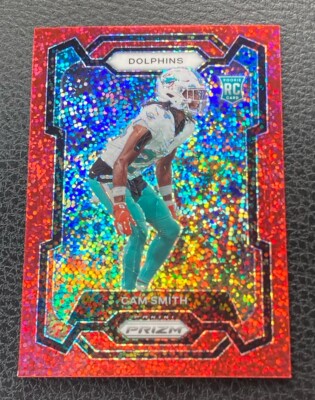 2023 Prizm Cam Smith Red Sparkle SP Rookie #364 Dolphins