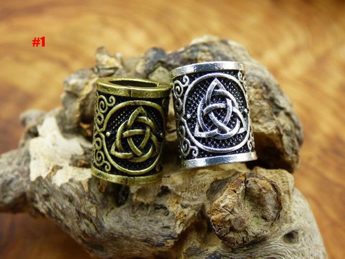 10Pcs Norse Viking Celtic Beard Dreadlock Beads Beard Beads Valknut Hair Beads - Picture 4 of 8