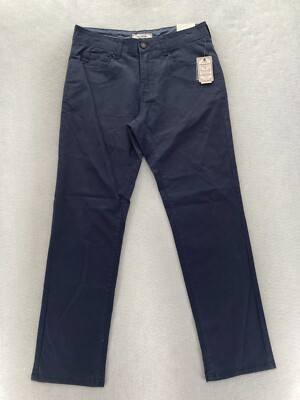 Flag & Anthem Nashville Straight Chino Pants Mens 30x30 Blue Stretch Casual READ