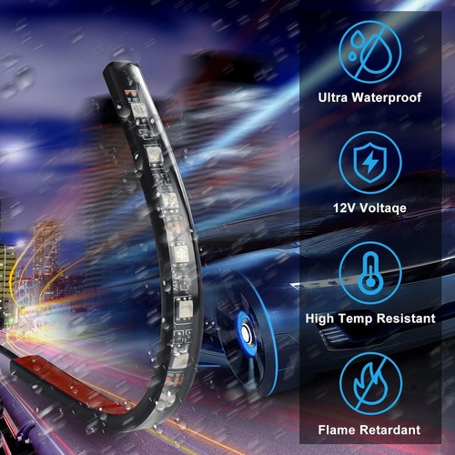 Car RGB 48 LED Light Strip Interior Atmosphere Neon Lamp Remote Control For Cars - 第 11/11 張圖片
