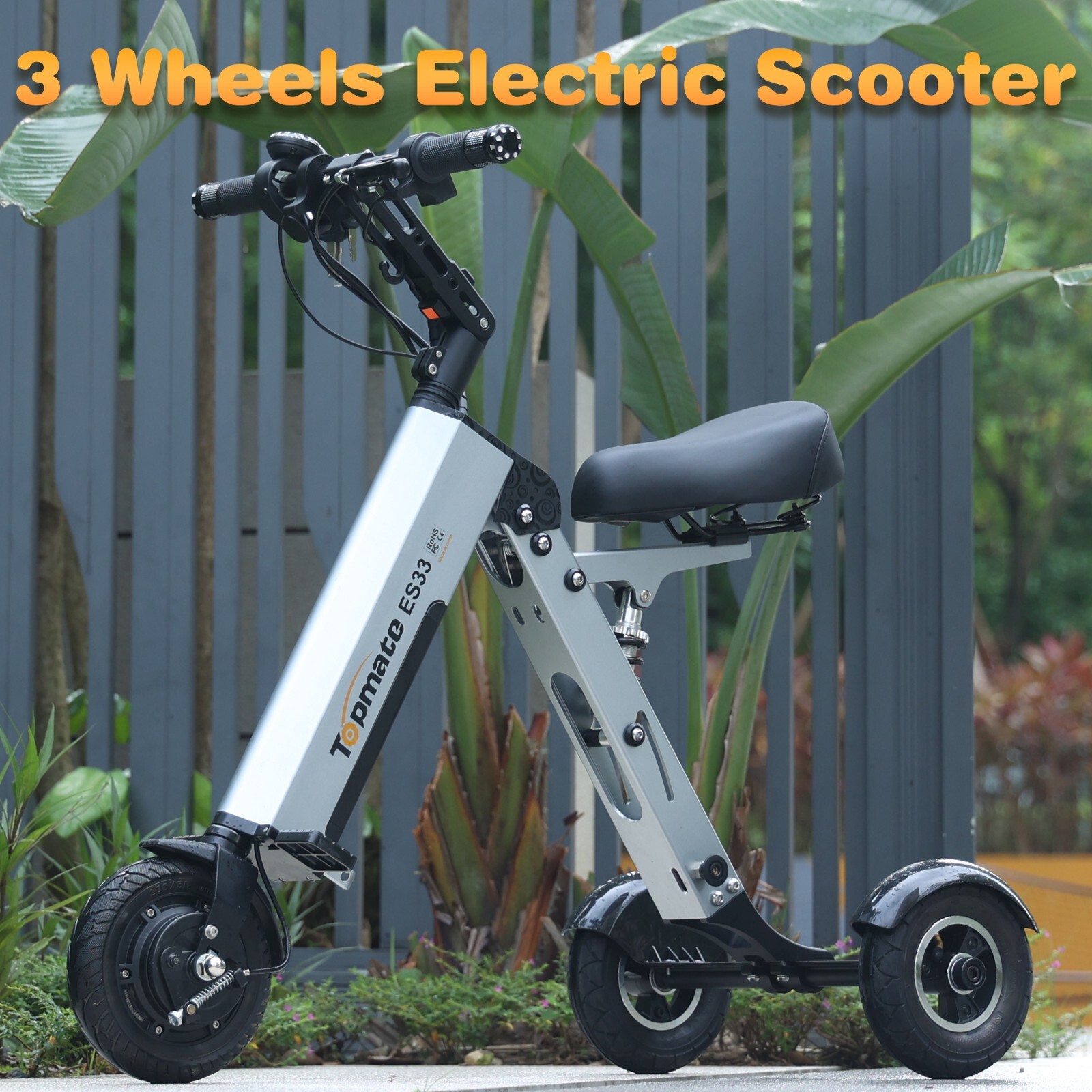 Used TpMate ES33 Folding Electric Scooter 3 wheel for Adult Removable Battery